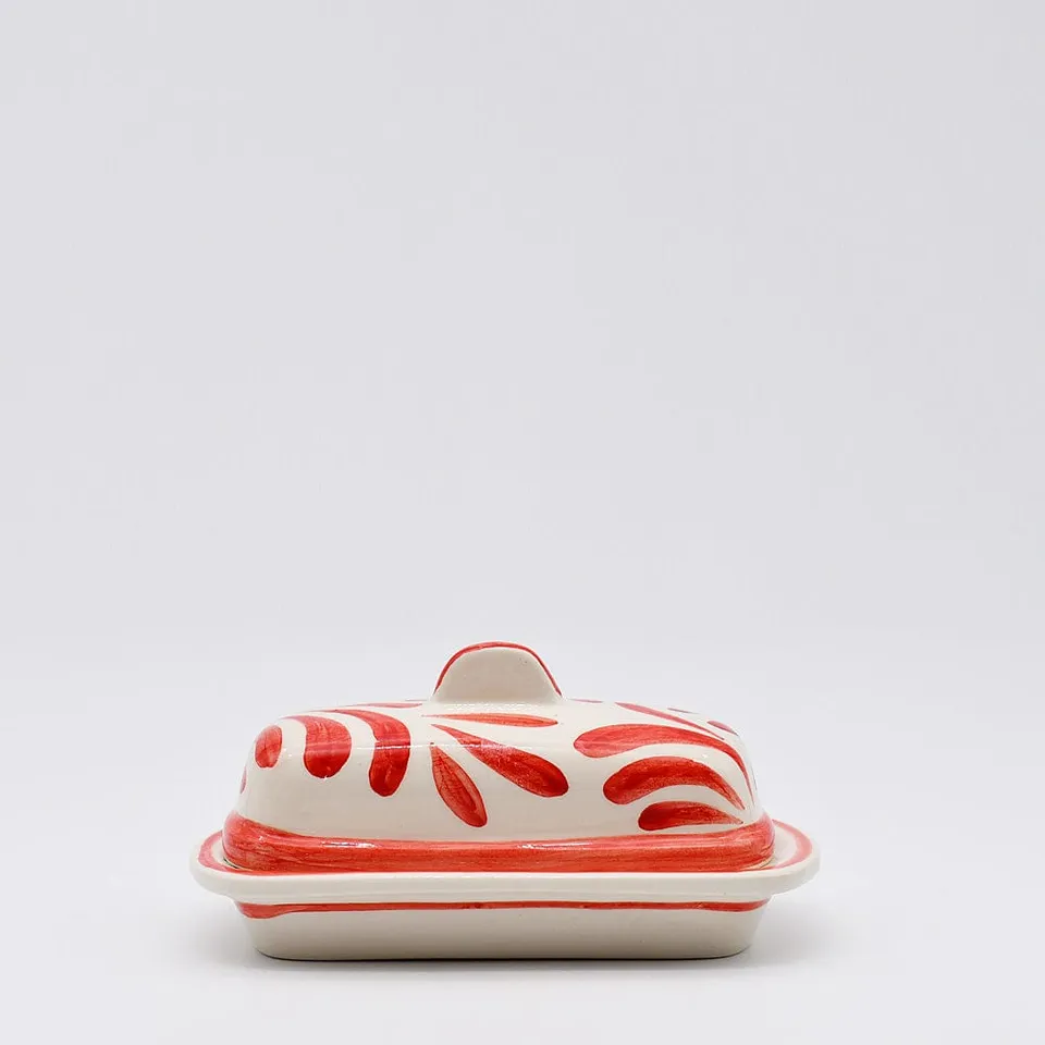 luisa-paix-o-vaisselle-portugaise-beurrier-andorinha-rouge-17-cm image 1