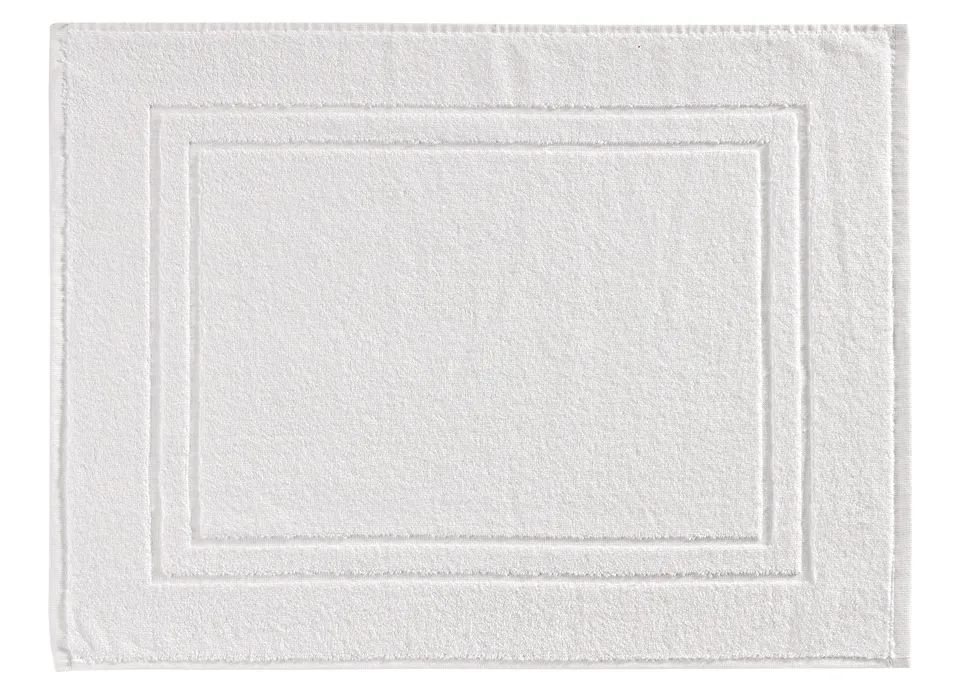baroni-home-tessile-tapis-de-bain-coton-blanc-45x60-cm image 1