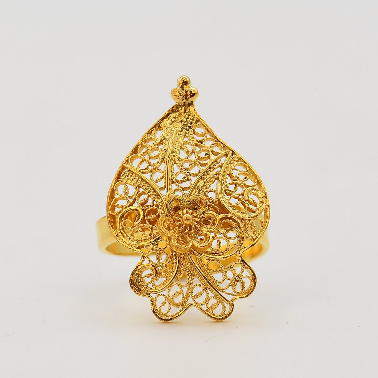 luisa-paix-o-cora-o-de-viana-bague-argent-dor-ajustable image 4