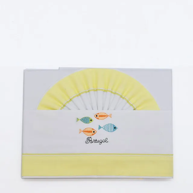 luisa-paix-o-sardinhas-parure-lit-b-b-coton-jaune image 1