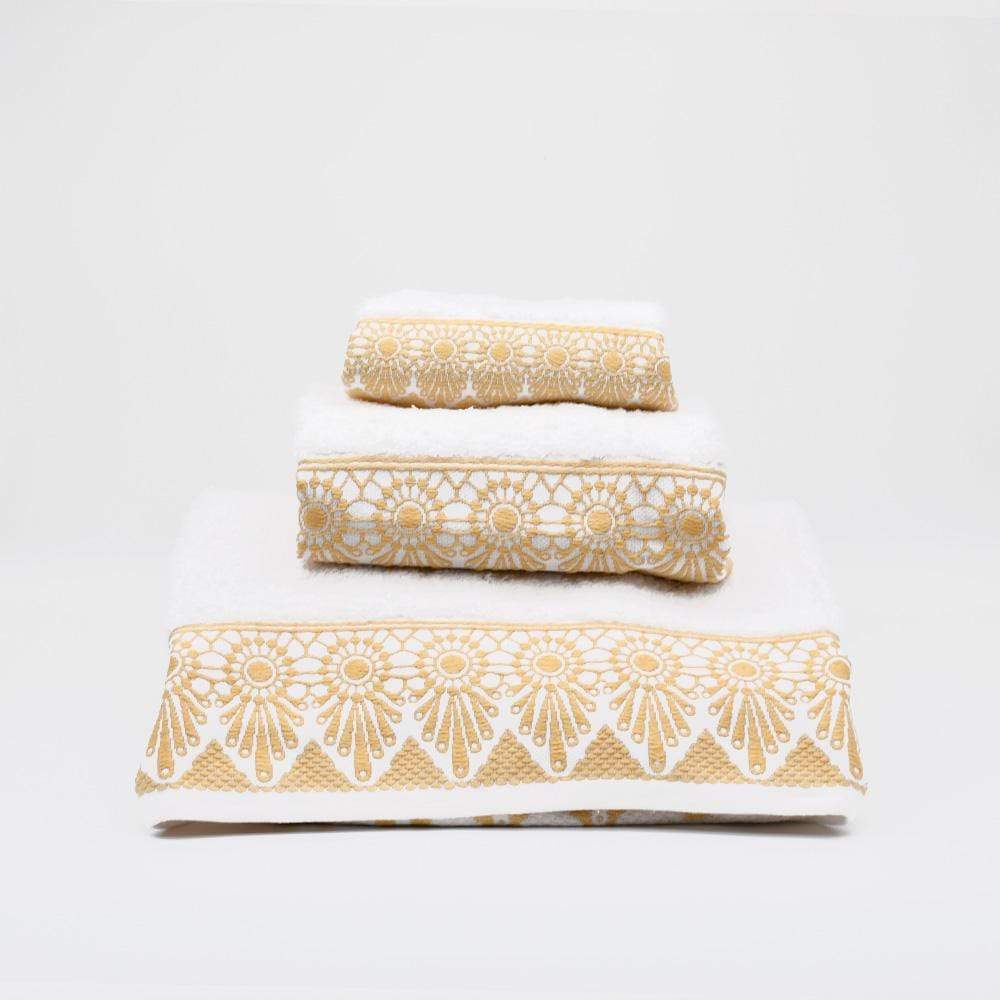 luisa-paix-o-linge-parure-de-bain-600g-blanc-dor-3-pcs image 1