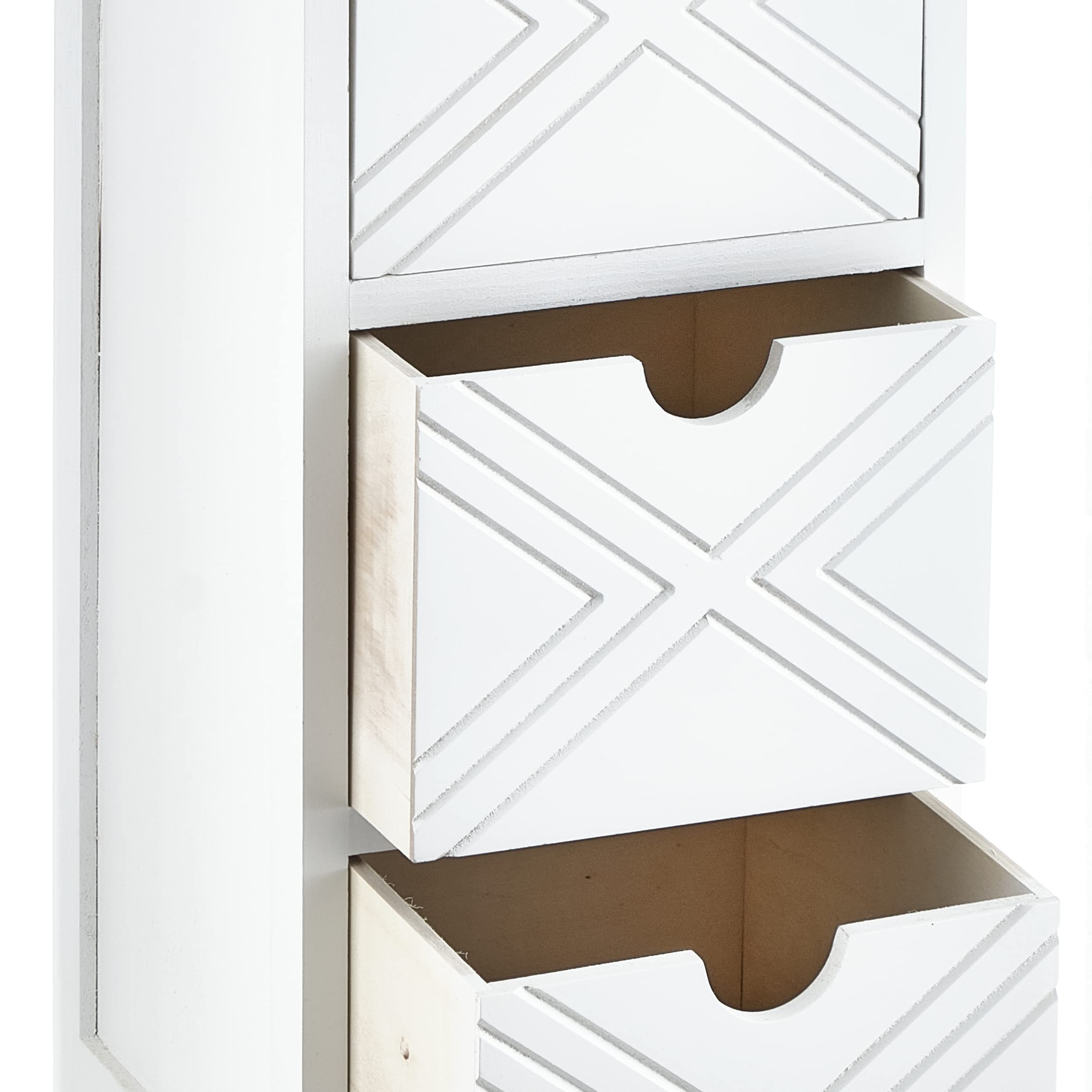 baroni-home-mobili-table-de-chevet-bois-3-tiroirs-25x25x60-cm image 6