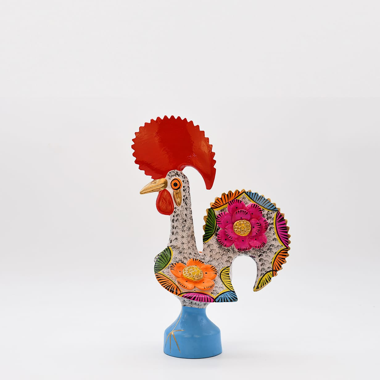 luisa-paix-o-coq-de-barcelos-25cm-blanc-figurine-c-ramique-unique image 1
