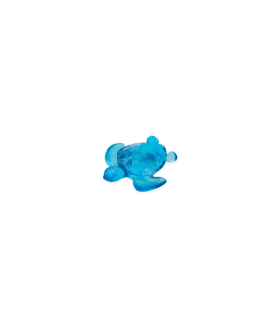daum-mini-tortue-sculpture-bleue-cristal-animalier image 1