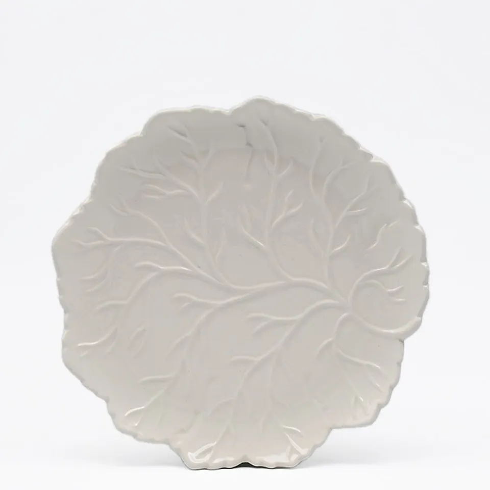 luisa-paix-o-vaisselle-assiette-c-ramique-folha-blanche-27cm image 1