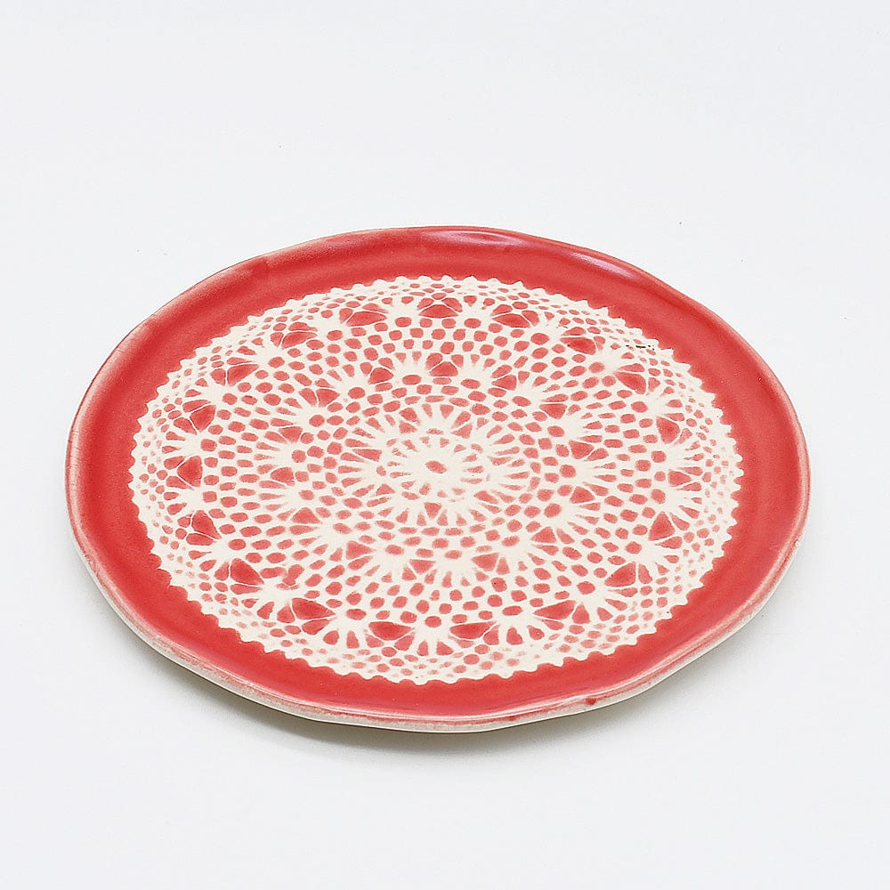 luisa-paix-o-renda-assiette-c-ramique-rouge-22-cm-motif-1 image 5