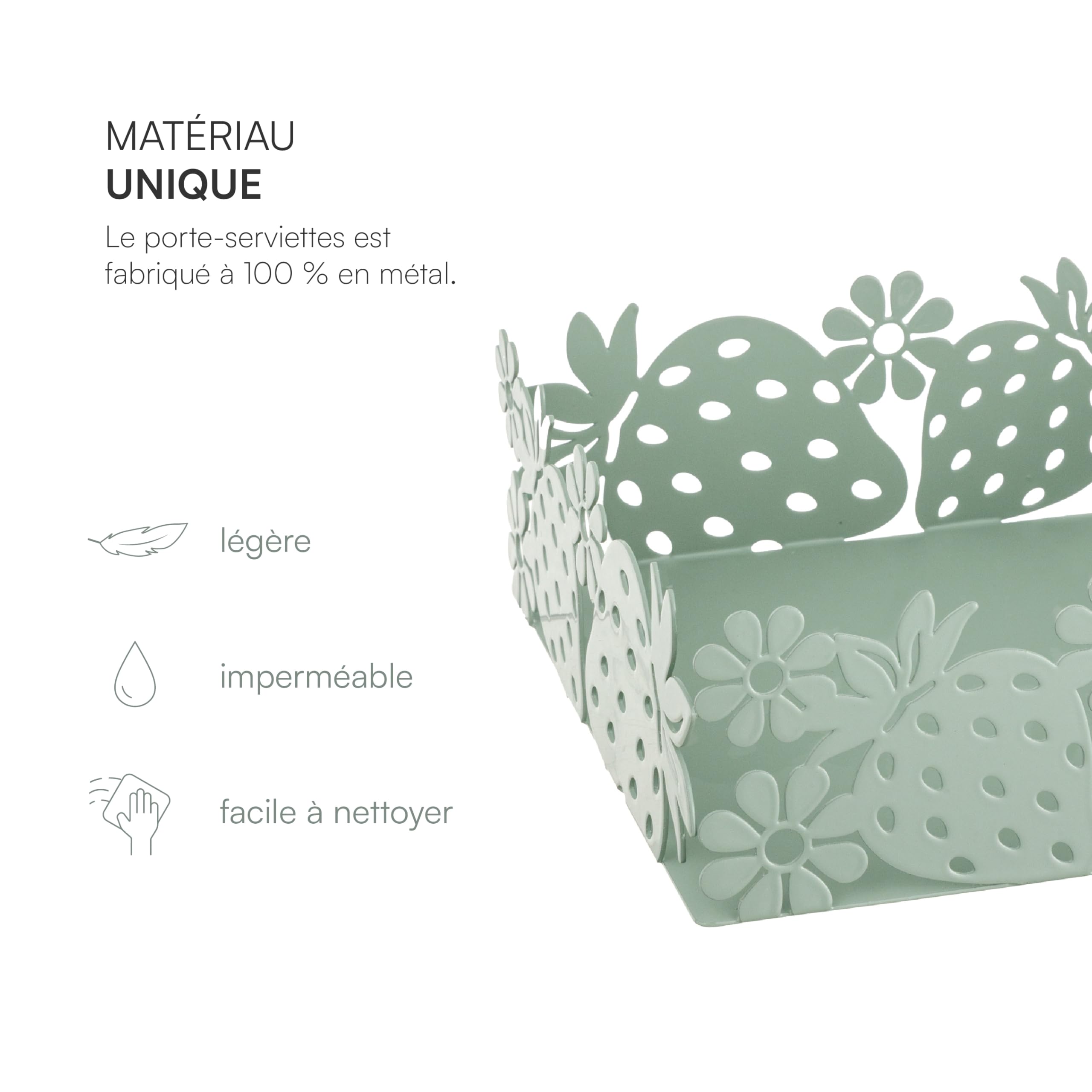baroni-home-fraise-porte-serviettes-m-tal-16x16x6-cm image 4