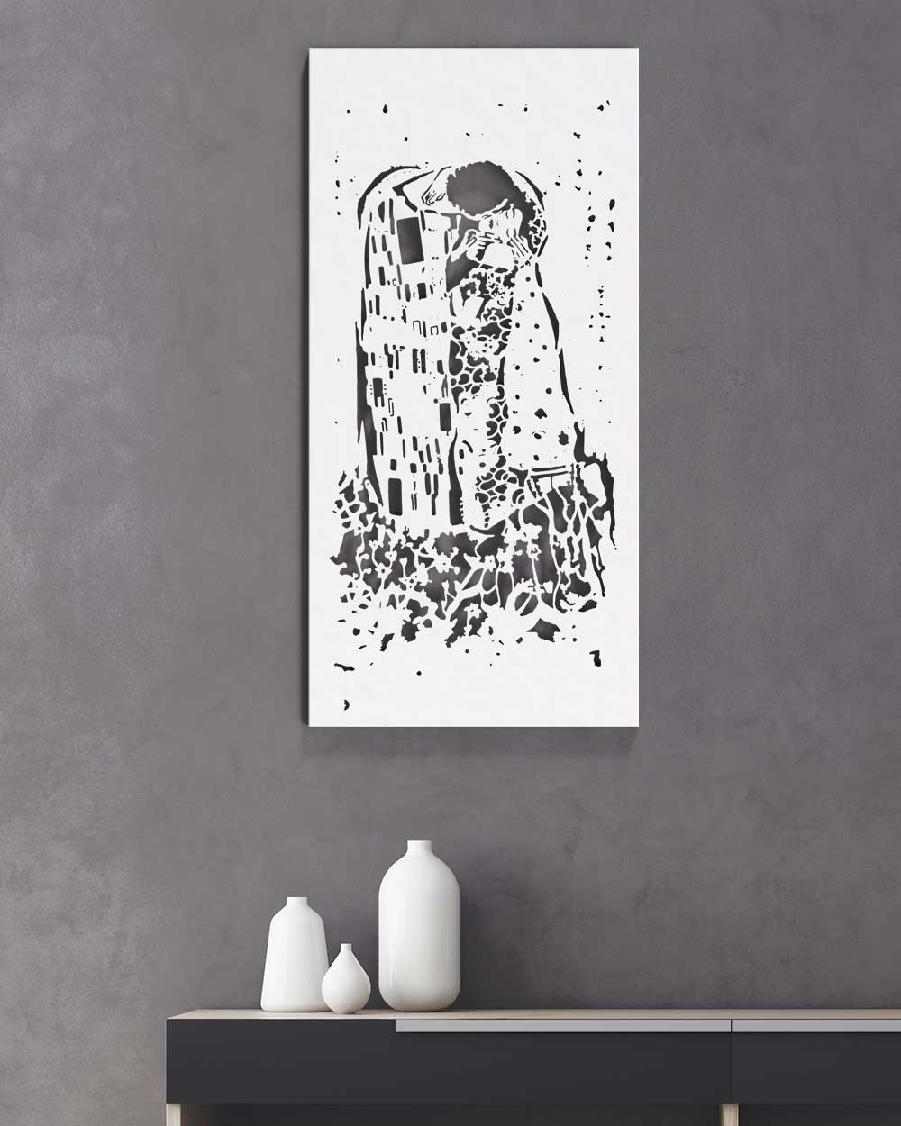 je-suis-art-tableaux-le-baiser-klimt-tableau-m-tal-d-coup image 1
