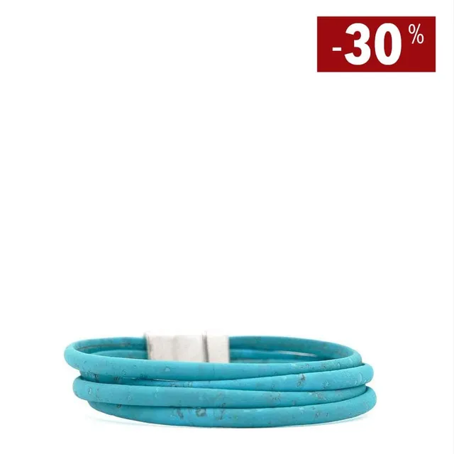 luisa-paix-o-bracelet-li-ge-turquoise-2-tours-magn-tique image 1