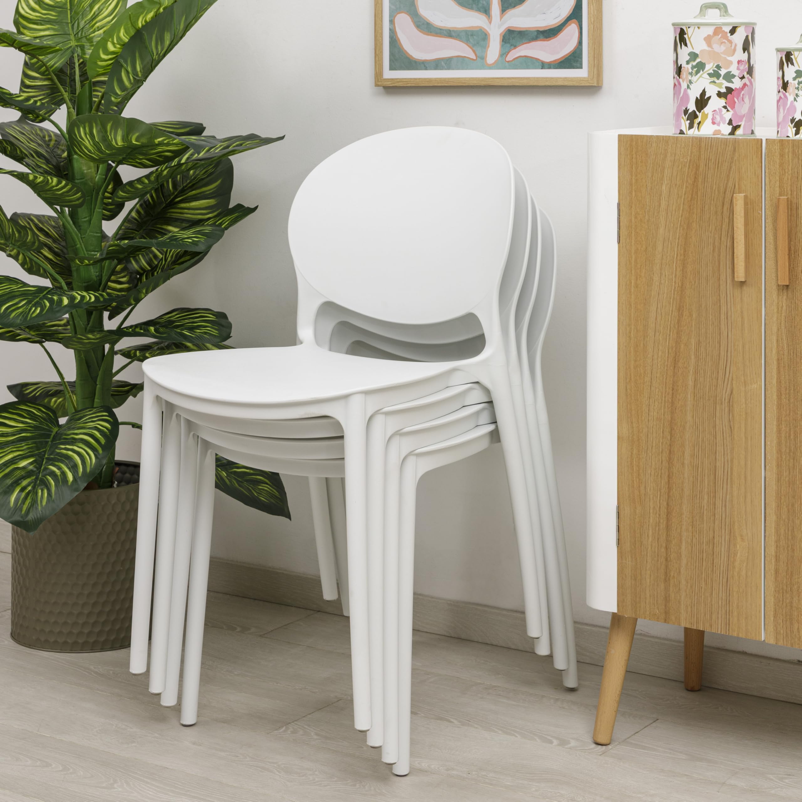 baroni-home-sedie-set-4-chaises-plastique-blanc-empilables-46x50x80 image 5