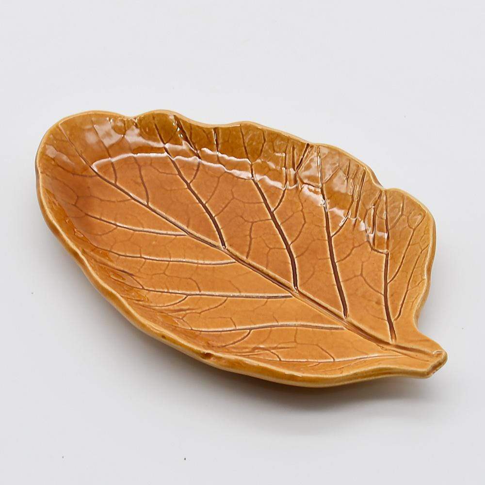 luisa-paix-o-manteiga-petite-assiette-c-ramique-marron-feuille image 2