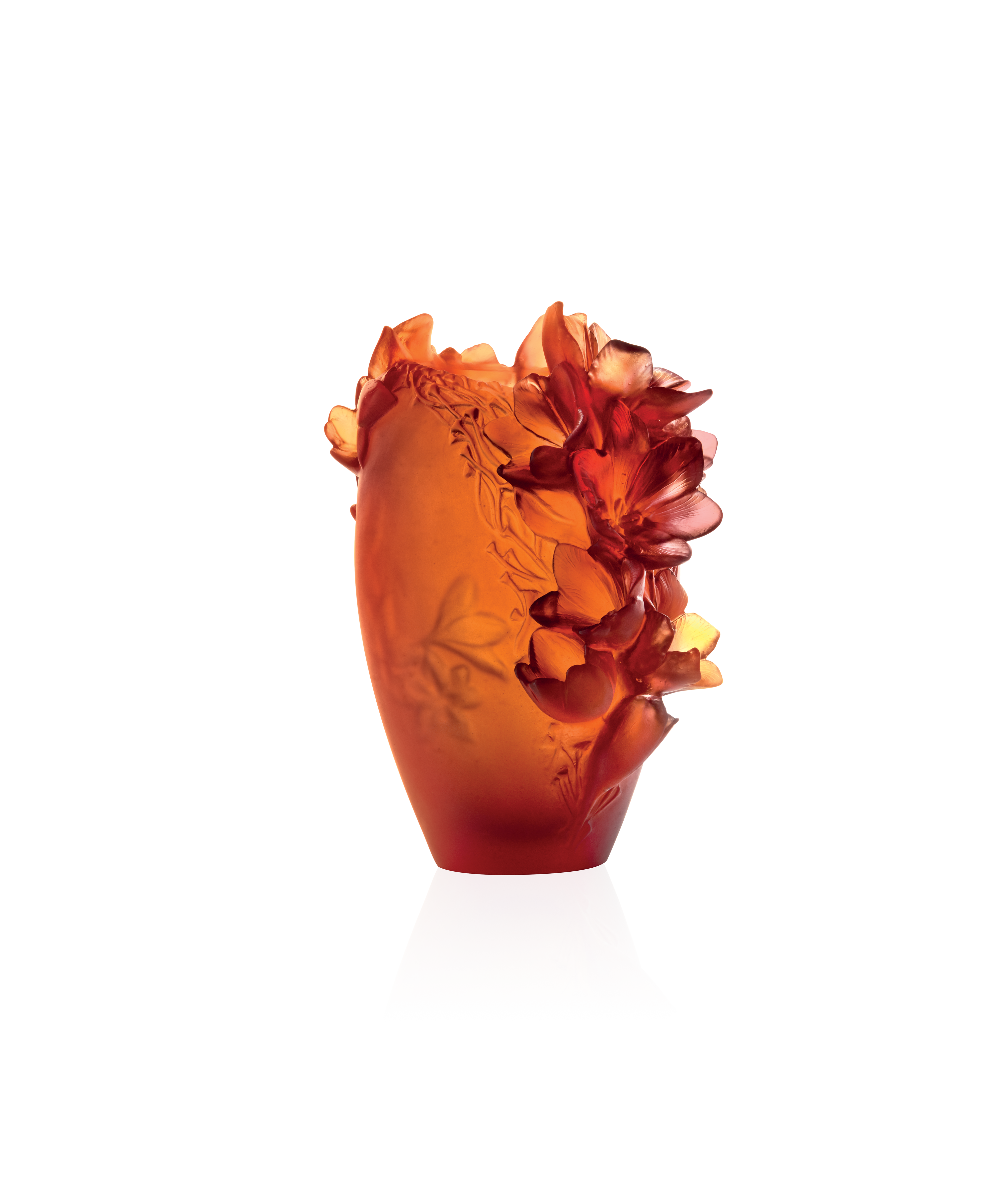 daum-univers-v-g-tal-safran-vase-moyen-mod-le-orange-rouge image 1