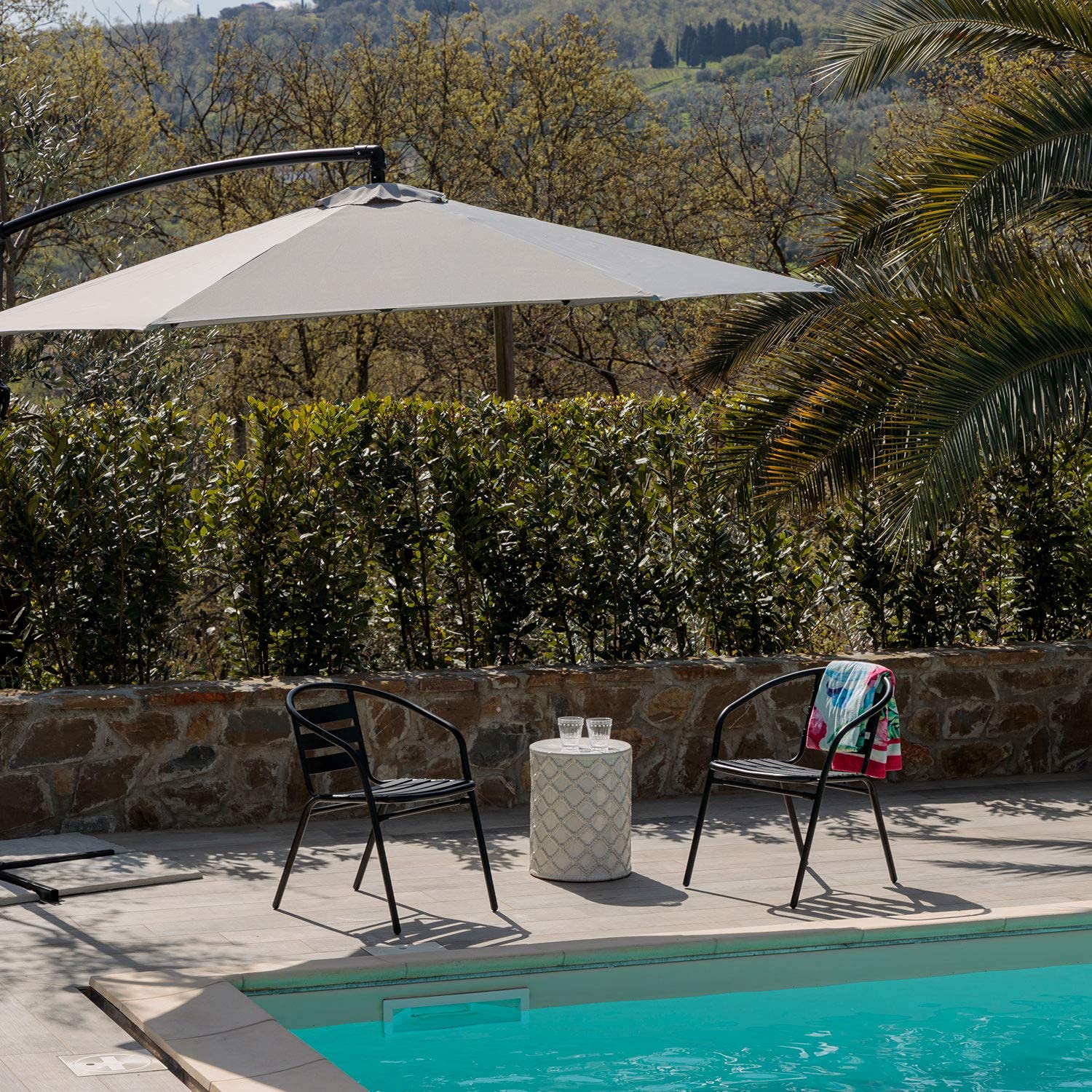 baroni-home-outdoor-lot-4-chaises-jardin-m-tal-noir-empilable image 7