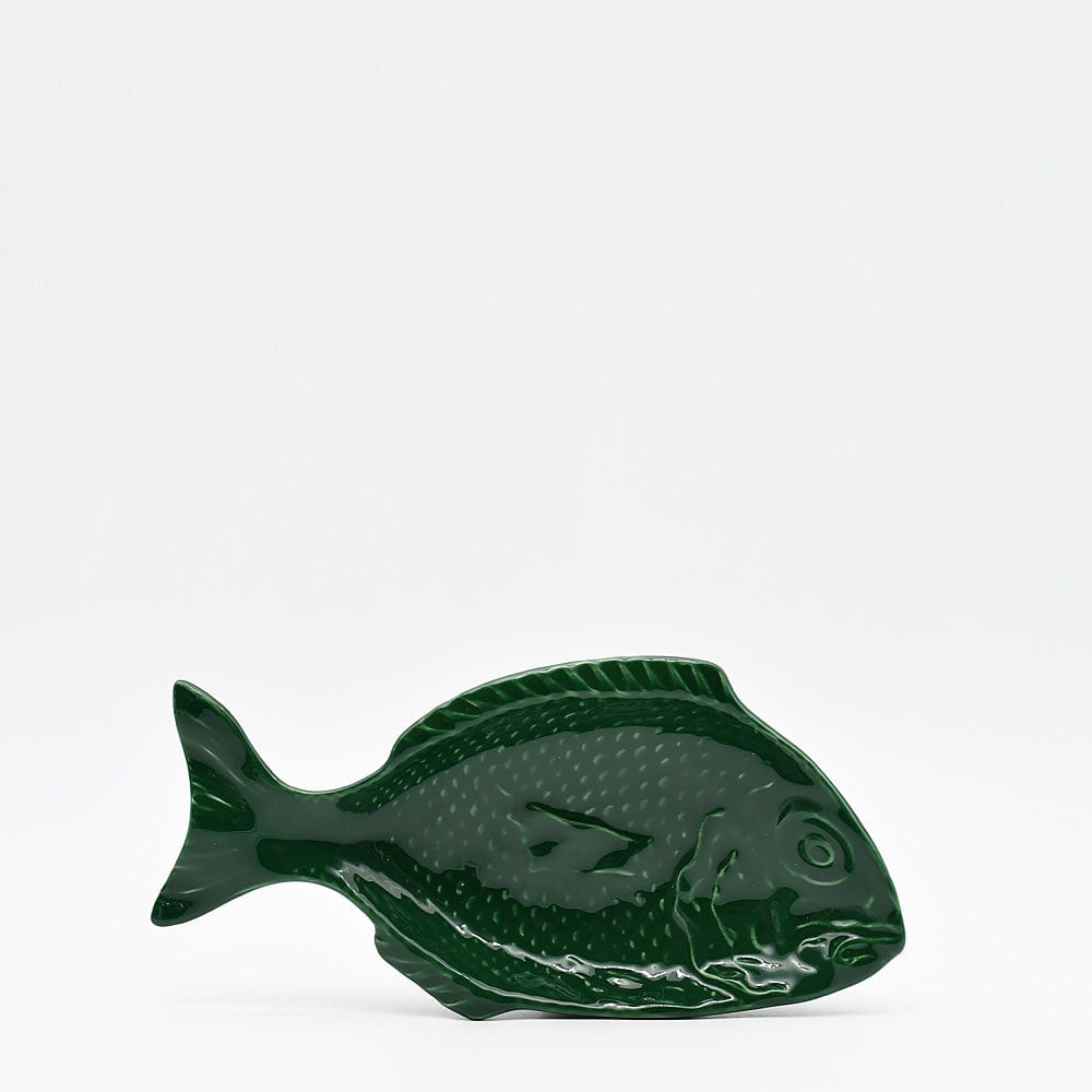 luisa-paix-o-plat-poisson-25cm-vert-en-c-ramique-fait-main image 1