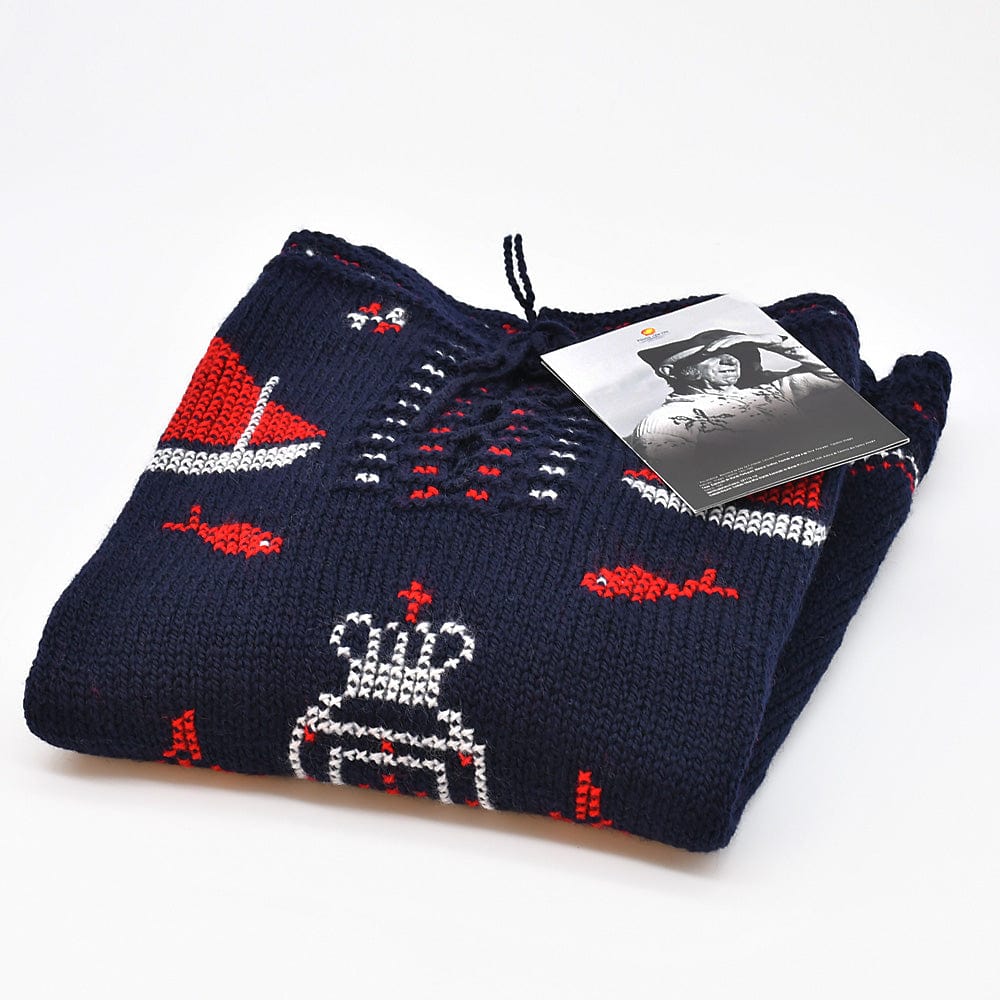 luisa-paix-o-poveira-pull-laine-bleu-h-f-fait-main image 5
