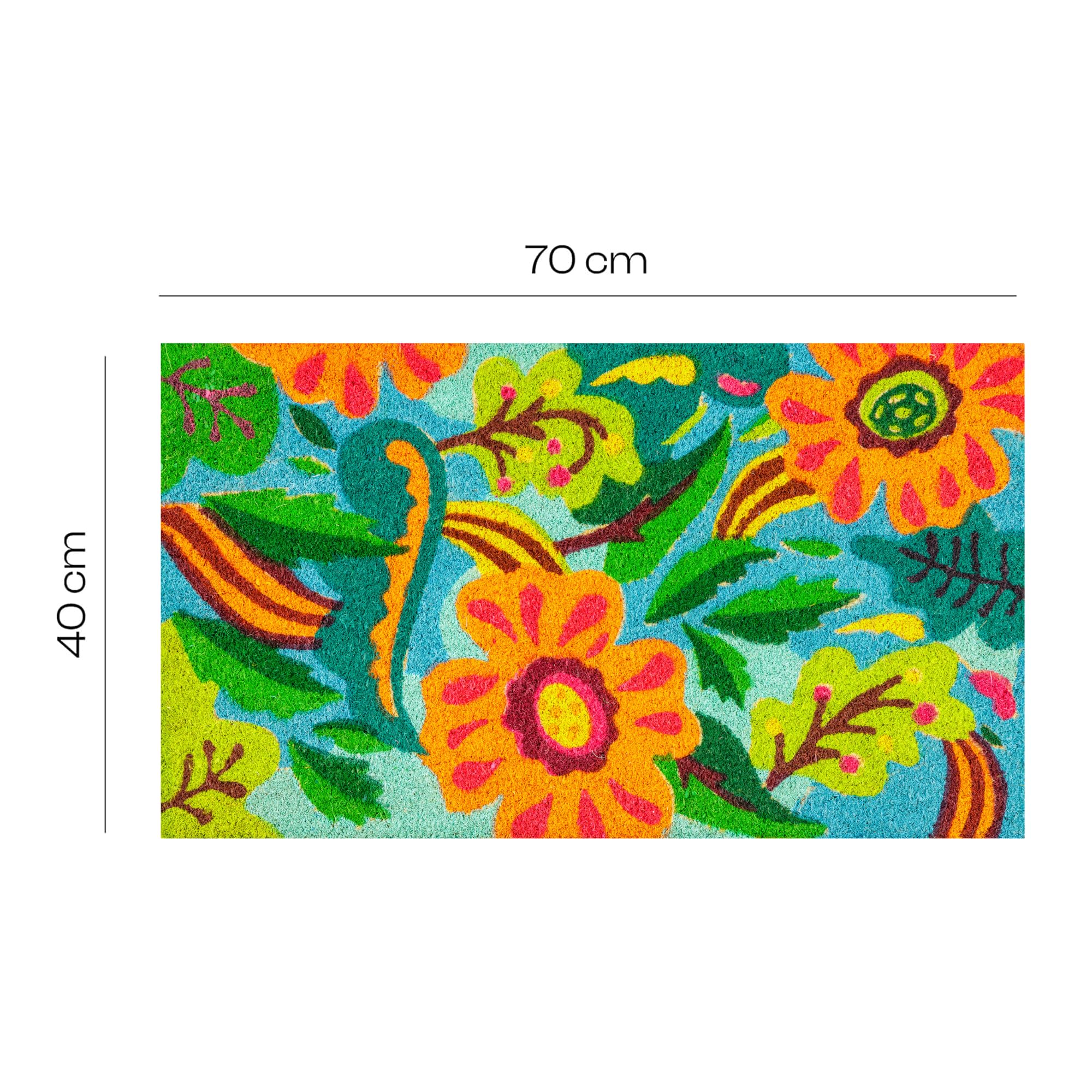 baroni-home-tessile-casa-paillasson-coco-fleurs-fond-bleu-70x40-cm image 2