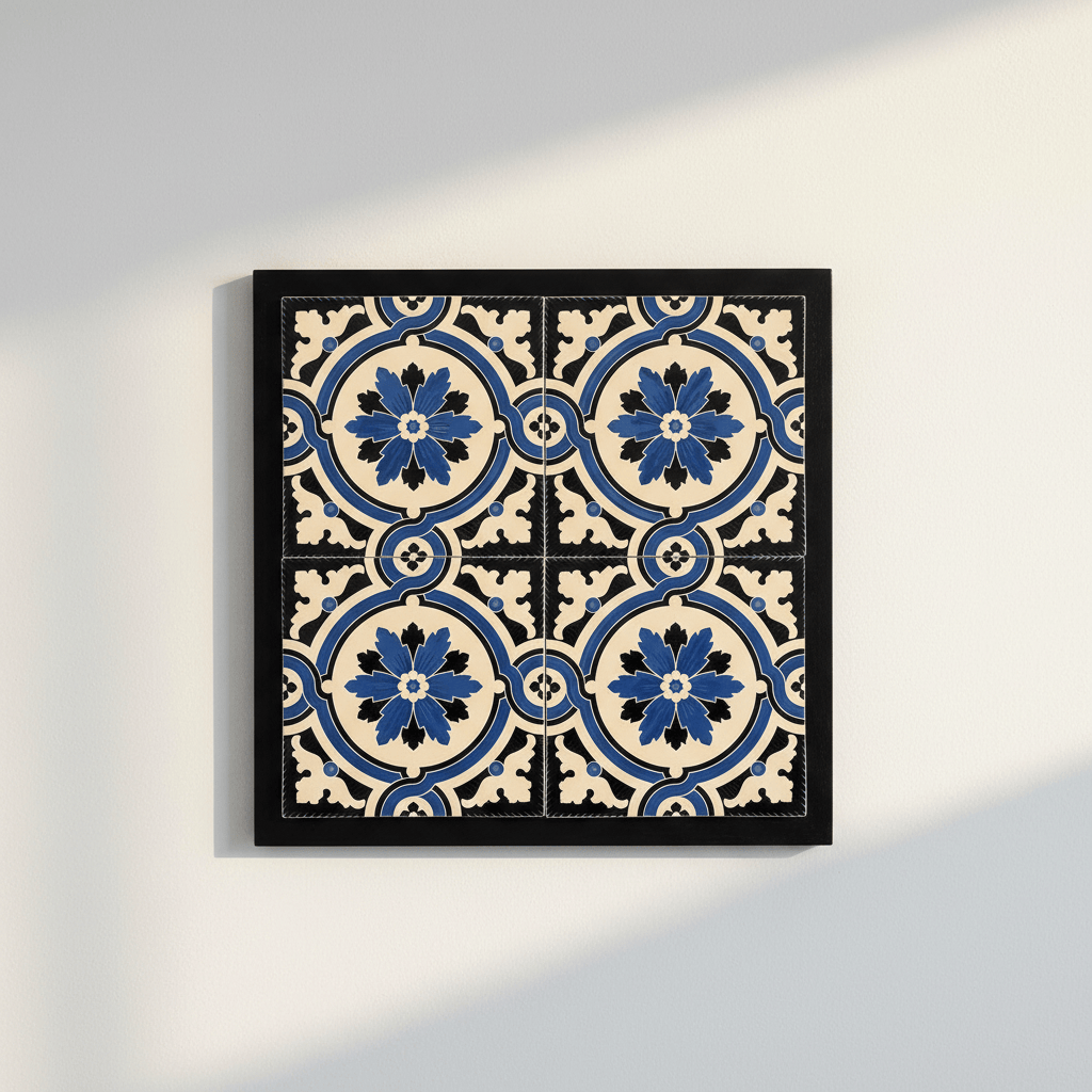 luisa-paix-o-azulejos-hispano-maure-14x14cm-carreau-relief-fait-main-2 image 4