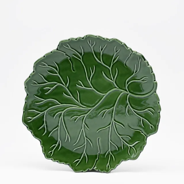 luisa-paix-o-vaisselle-folha-assiette-c-ramique-verte-27-cm image 1