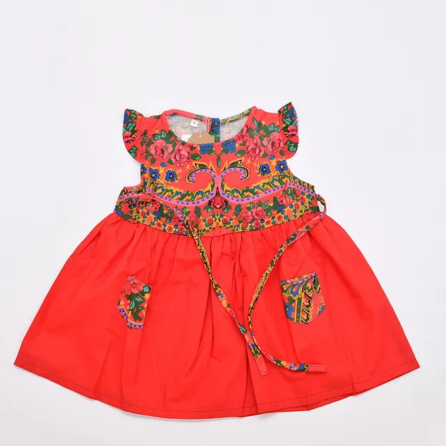 luisa-paix-o-viana-robe-enfant-rouge-motifs-floraux-3-ans image 1