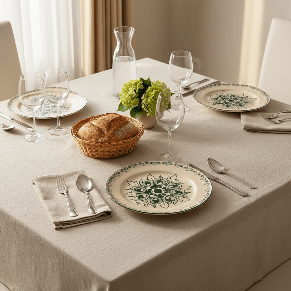 luisa-paix-o-bras-o-assiette-c-ramique-verte-27-cm image 2