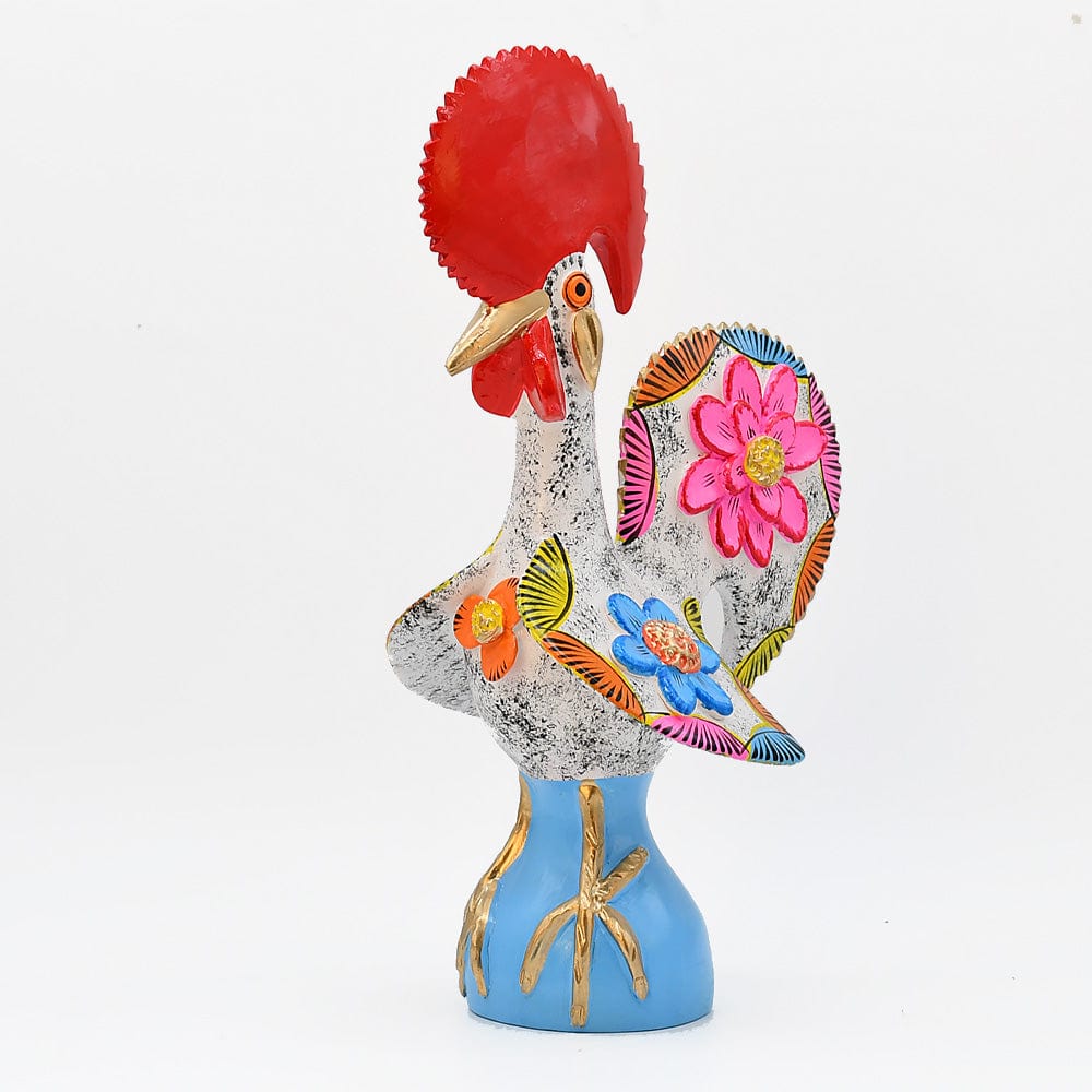 luisa-paix-o-coq-de-barcelos-40cm-blanc-c-ramique-pi-ce-unique image 3