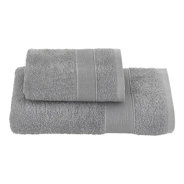 baroni-home-tessile-bagno-lot-2-serviettes-visage-invit-gris-coton image 1