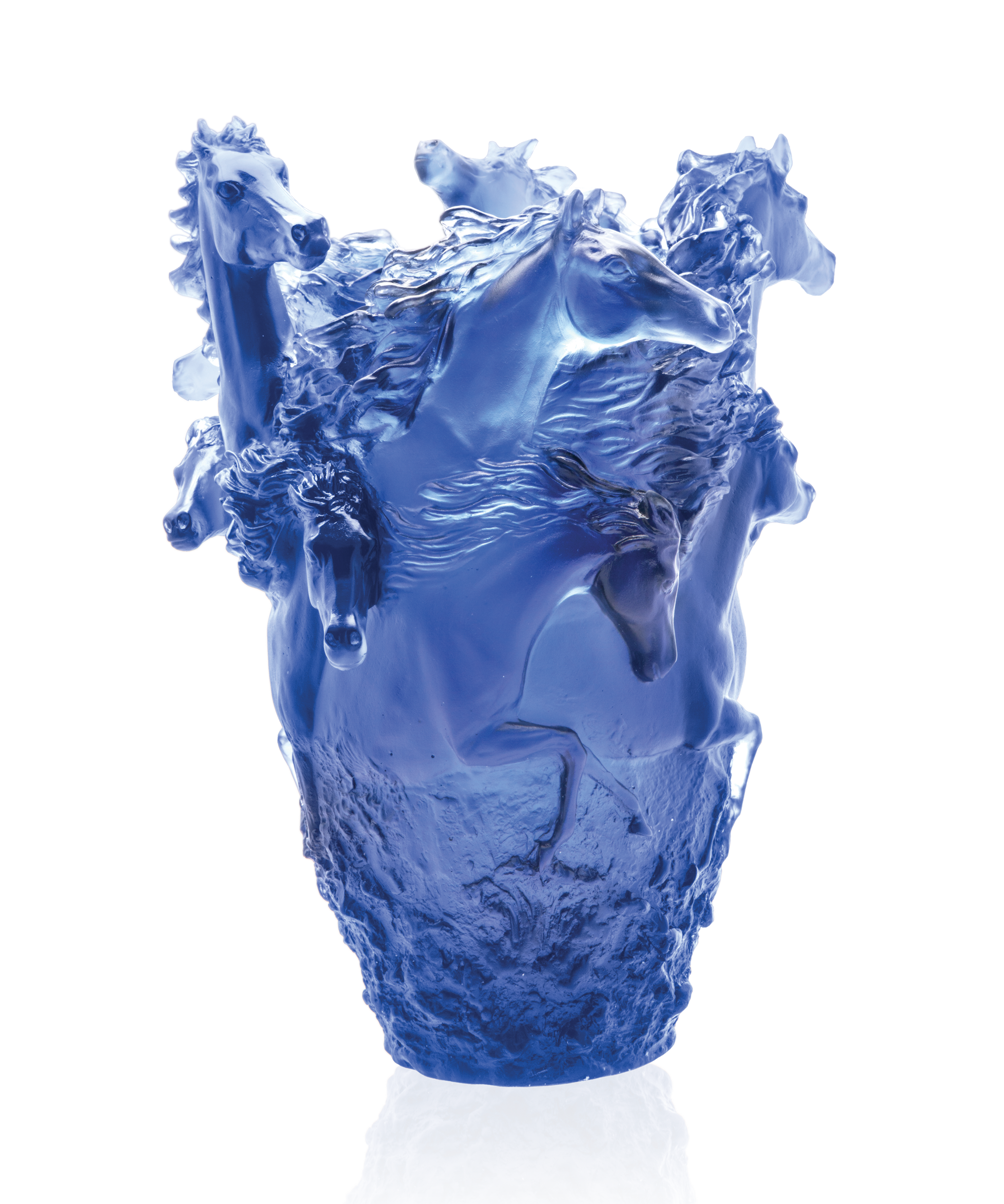 daum-univers-animalier-cavalcade-vase-bleu image 1