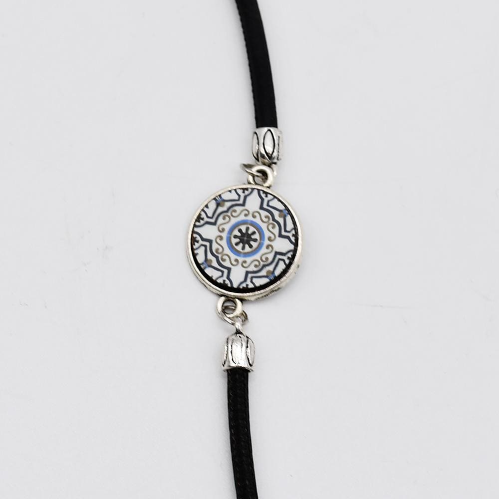 luisa-paix-o-bracelet-coton-azulejo-noir-8-22-cm-fantaisie image 2