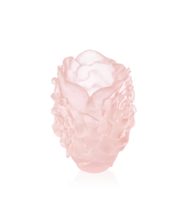 daum-univers-v-g-tal-camelia-vase-rose-petit-mod-le-p-te-de-verre image 1