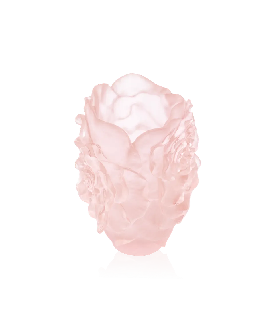 daum-univers-v-g-tal-camelia-vase-rose-petit-mod-le-p-te-de-verre image 1