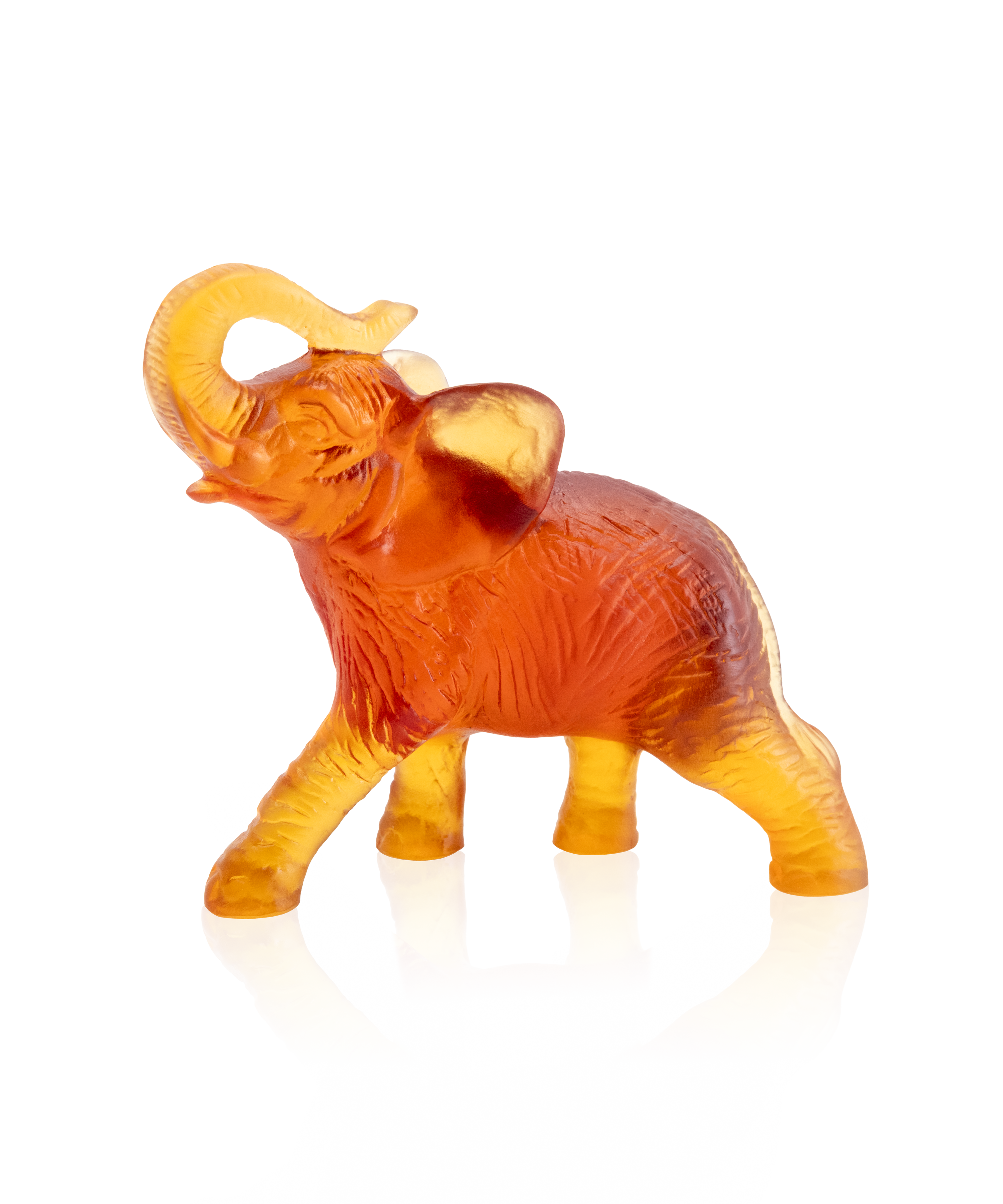 daum-univers-animalier-l-phant-sculpture-cristal-ambre image 1