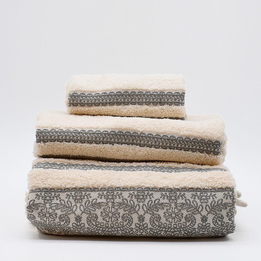 luisa-paix-o-parure-de-bain-3-pi-ces-coton-beige-gris image 1
