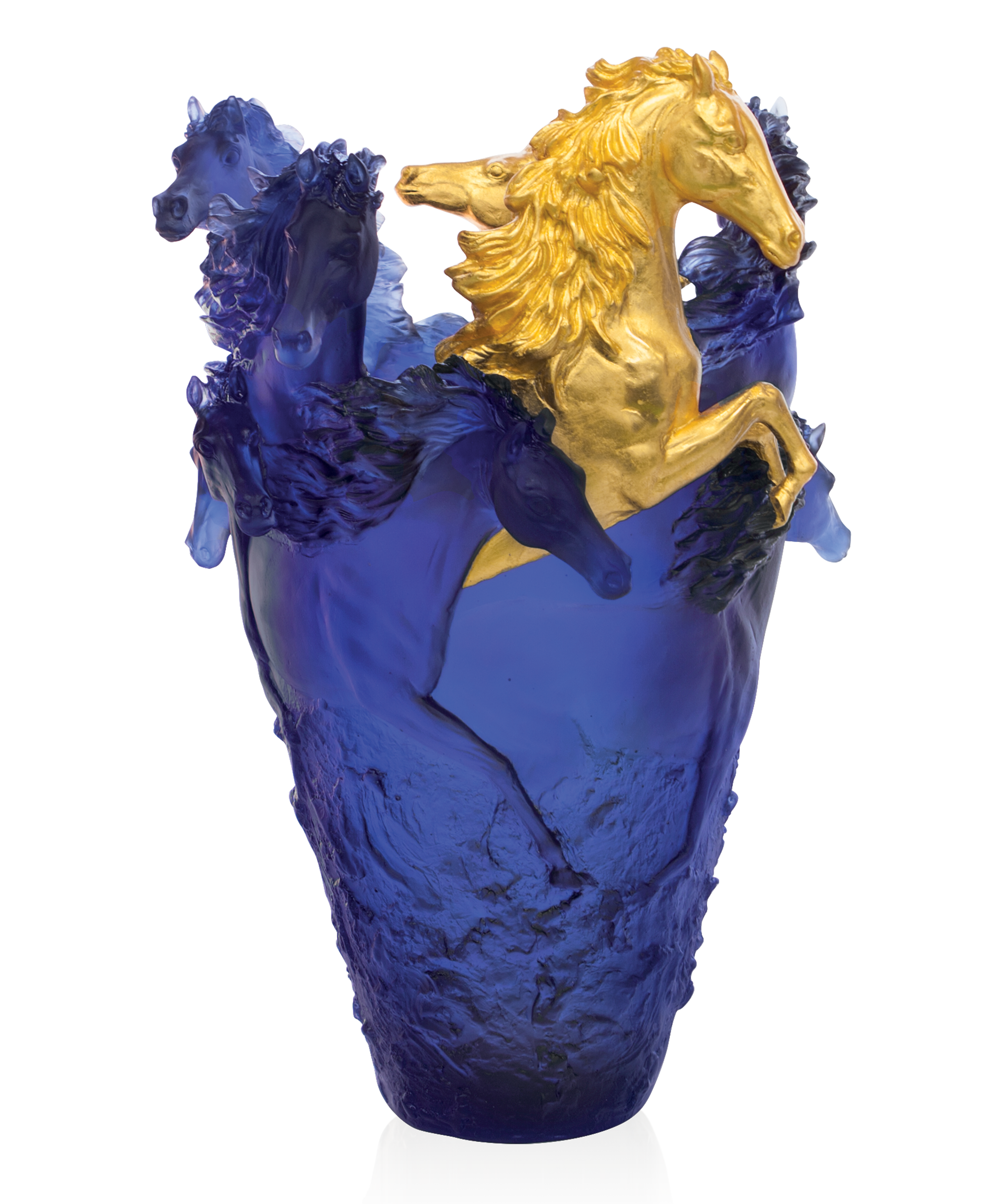 daum-cavalcade-vase-magnum-vase-bleu-dor image 1