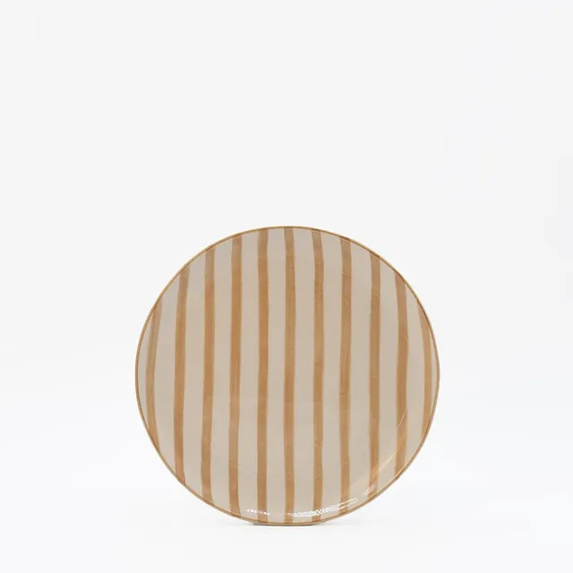 luisa-paix-o-costa-nova-mar-assiette-20cm-moka-ray-e-c-ramique image 1