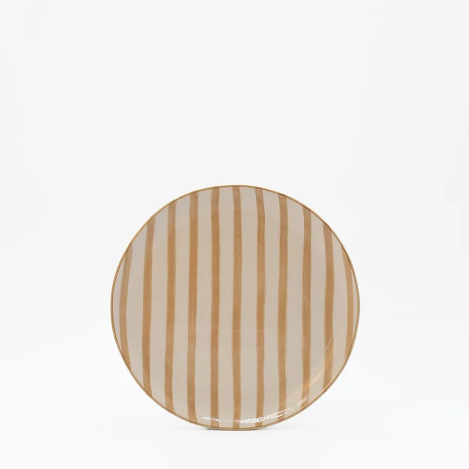 luisa-paix-o-costa-nova-mar-assiette-20cm-moka-ray-e-c-ramique image 1