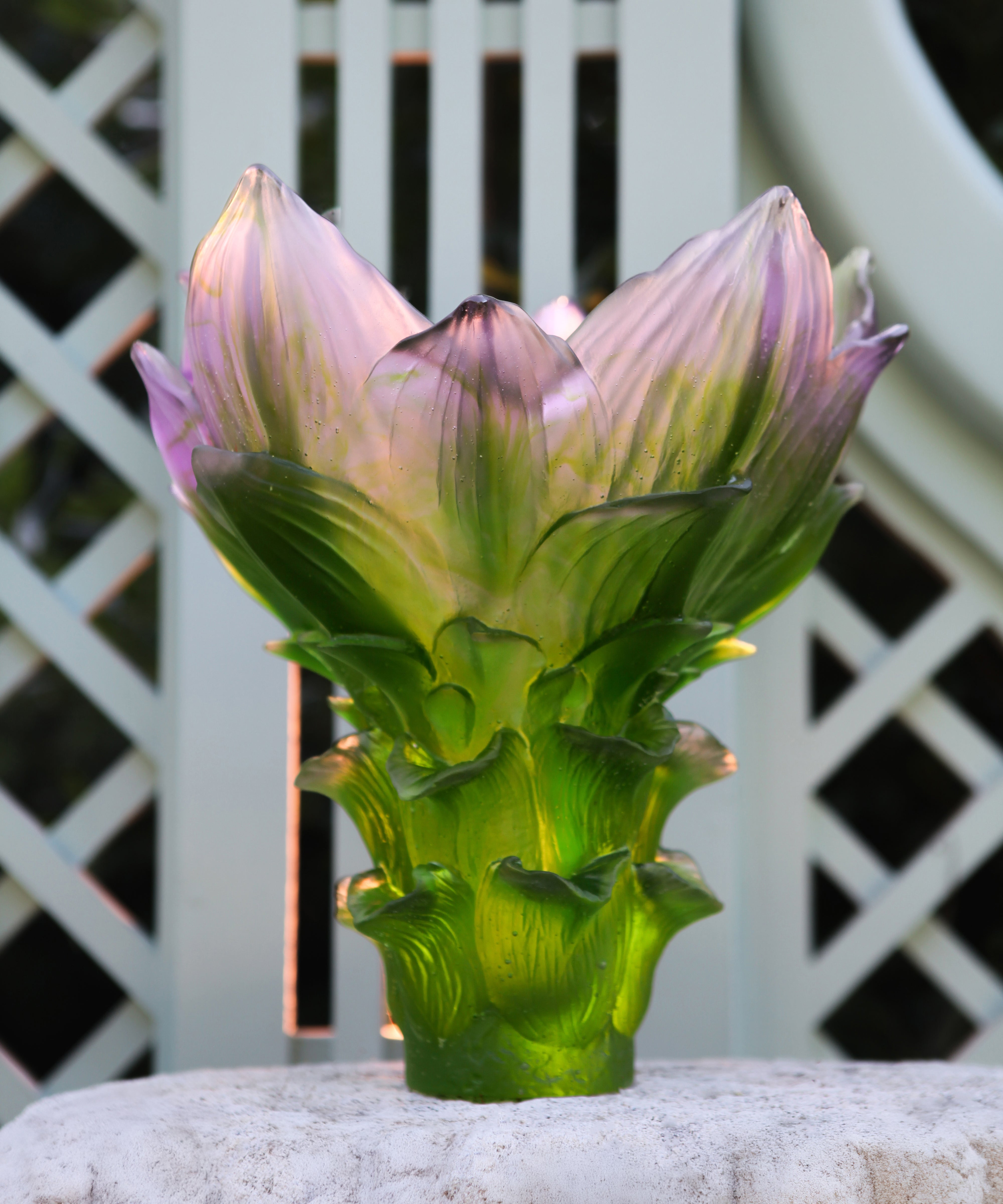 daum-jardin-de-lotus-vase-grand-mod-le-cristal-125-ex image 2