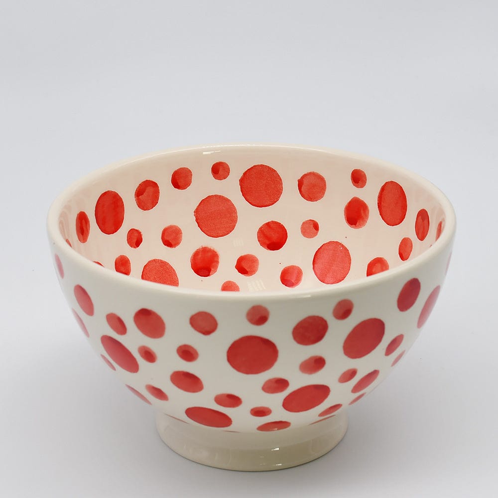 luisa-paix-o-saladier-c-ramique-rouge-pois-20-cm-artisanal image 2