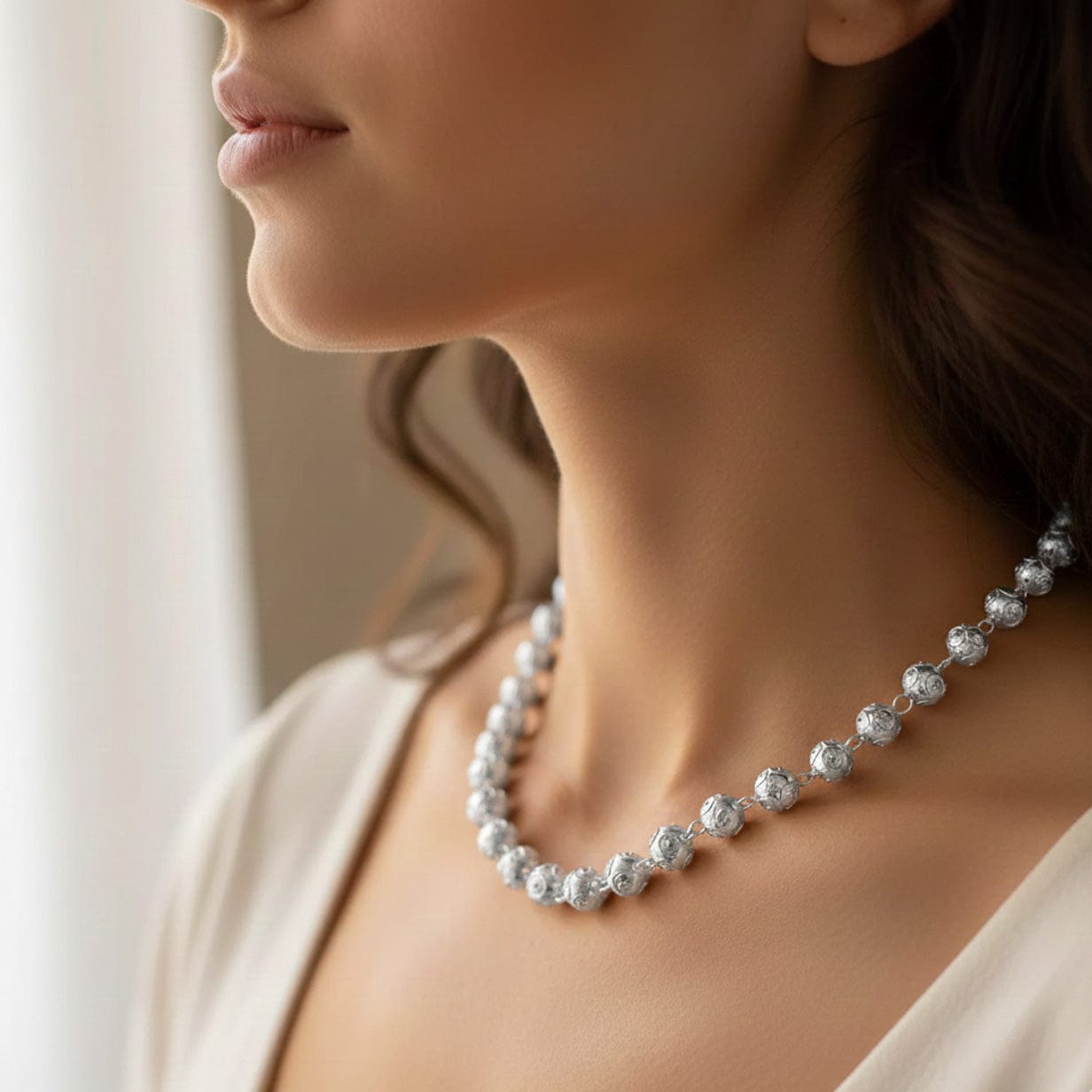 luisa-paix-o-conta-de-viana-collier-perles-argent-45cm image 2