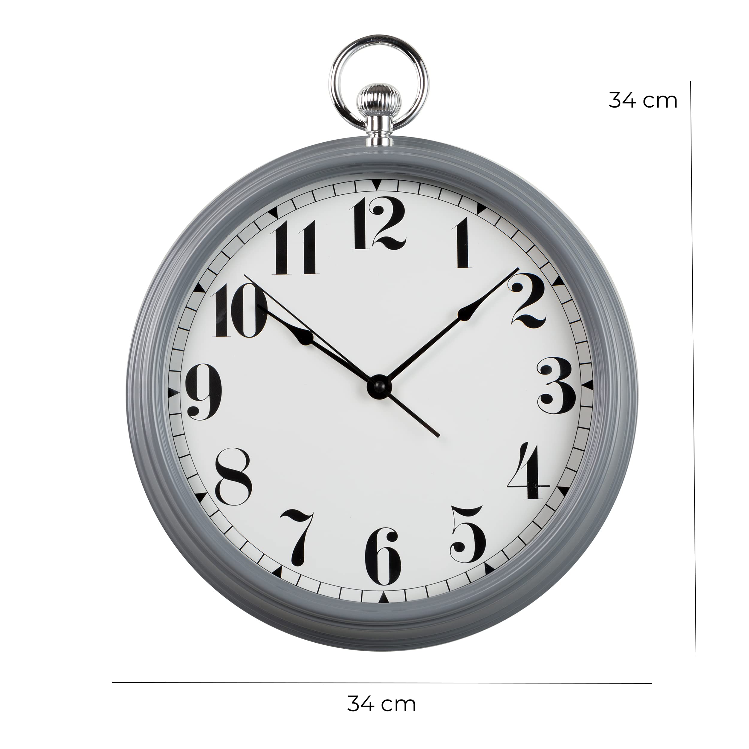 baroni-home-orologi-horloge-murale-bleue-37x40-cm image 2