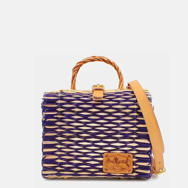 luisa-paix-o-sac-cabas-jonc-osier-violet-naturel-22-cm image 1