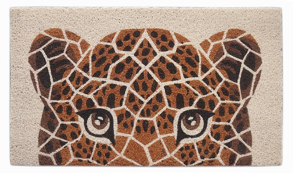 baroni-home-tessile-casa-paillasson-l-opard-70x40-cm-coco image 1