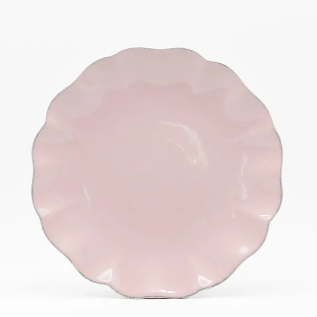 luisa-paix-o-rosa-assiette-en-gr-s-fin-rose-28cm image 1