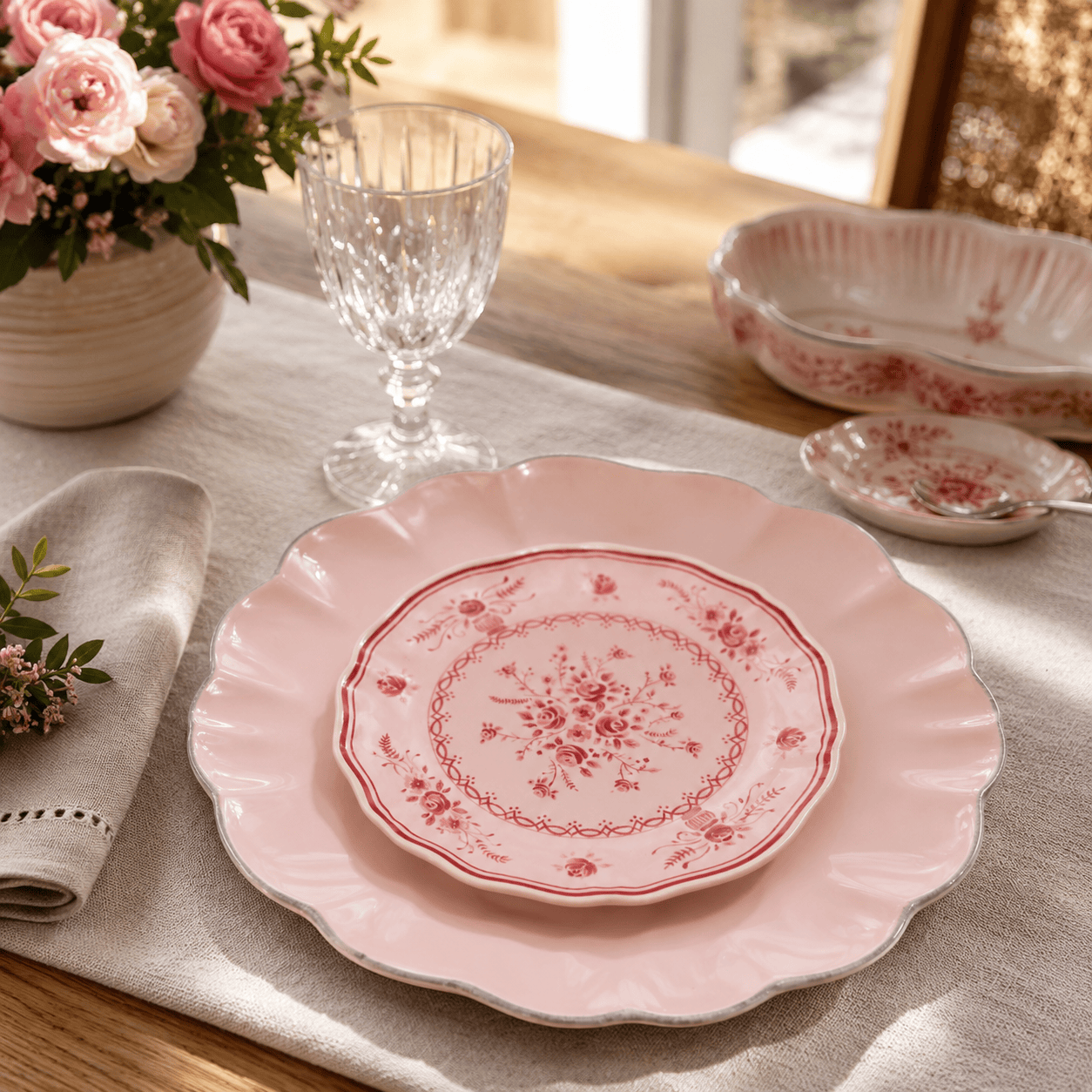luisa-paix-o-rosa-vila-duo-assiettes-gr-s-rose-17-cm image 2