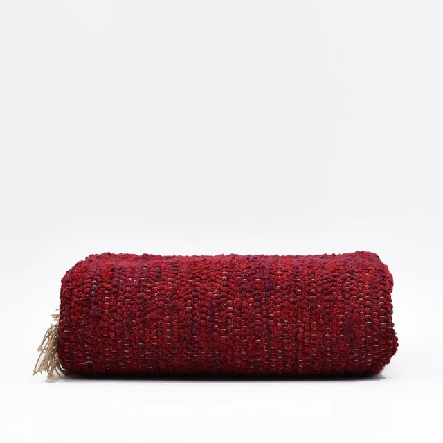luisa-paix-o-tapis-artisanal-bordeaux-fibres-naturelles-lavable image 1
