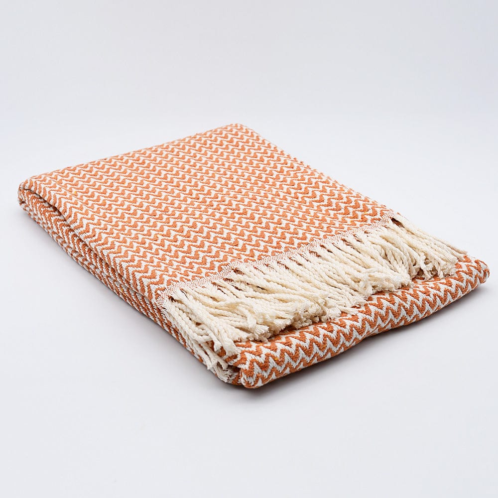 luisa-paix-o-ondas-plaid-coton-terracotta-180x130-frang image 4