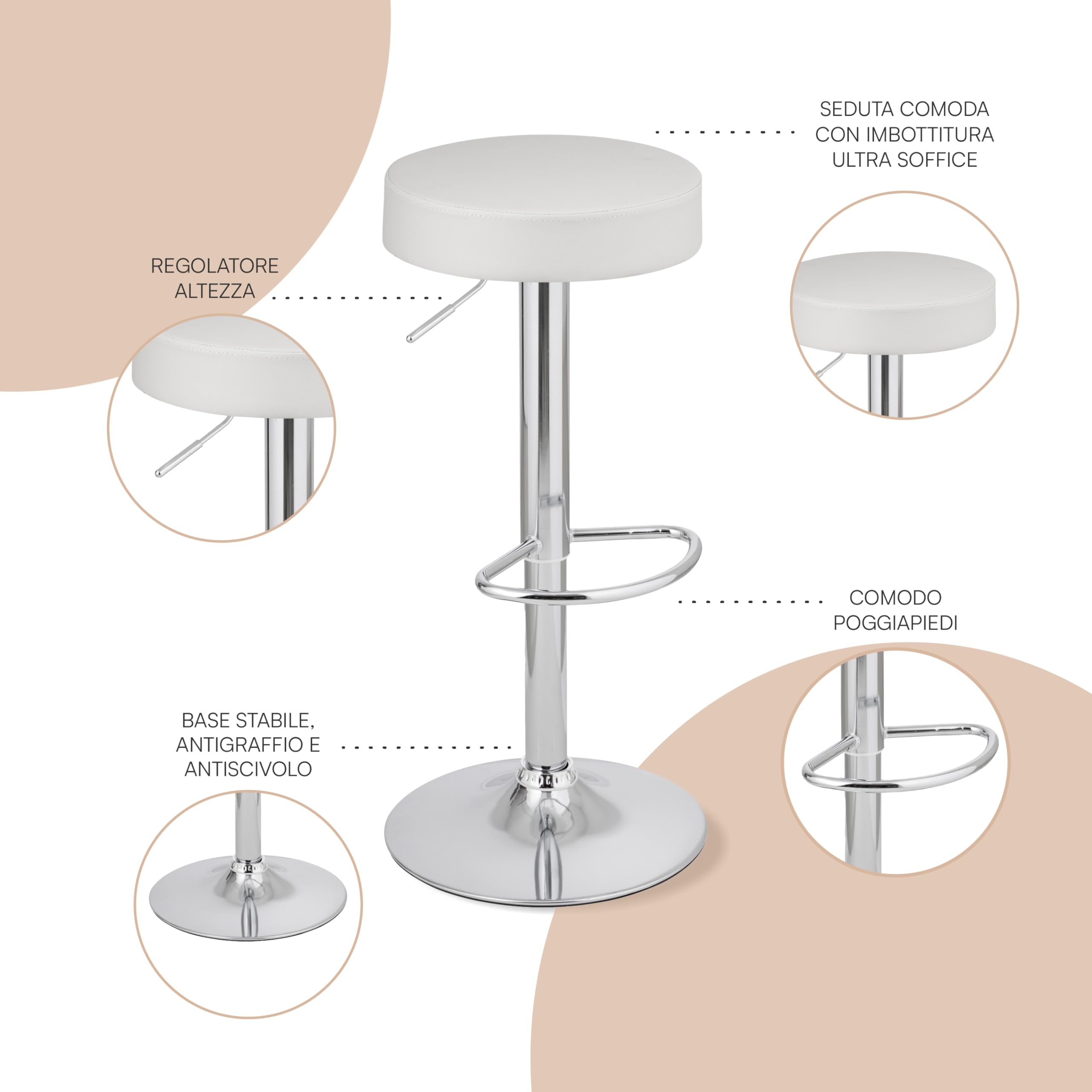 baroni-home-sedie-tabouret-de-bar-blanc-r-glable-59-79-cm image 4