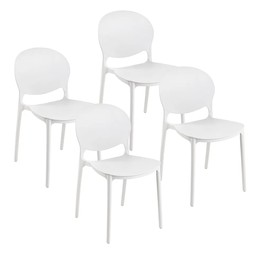 baroni-home-sedie-set-4-chaises-plastique-blanc-empilables-46x50x80 image 1