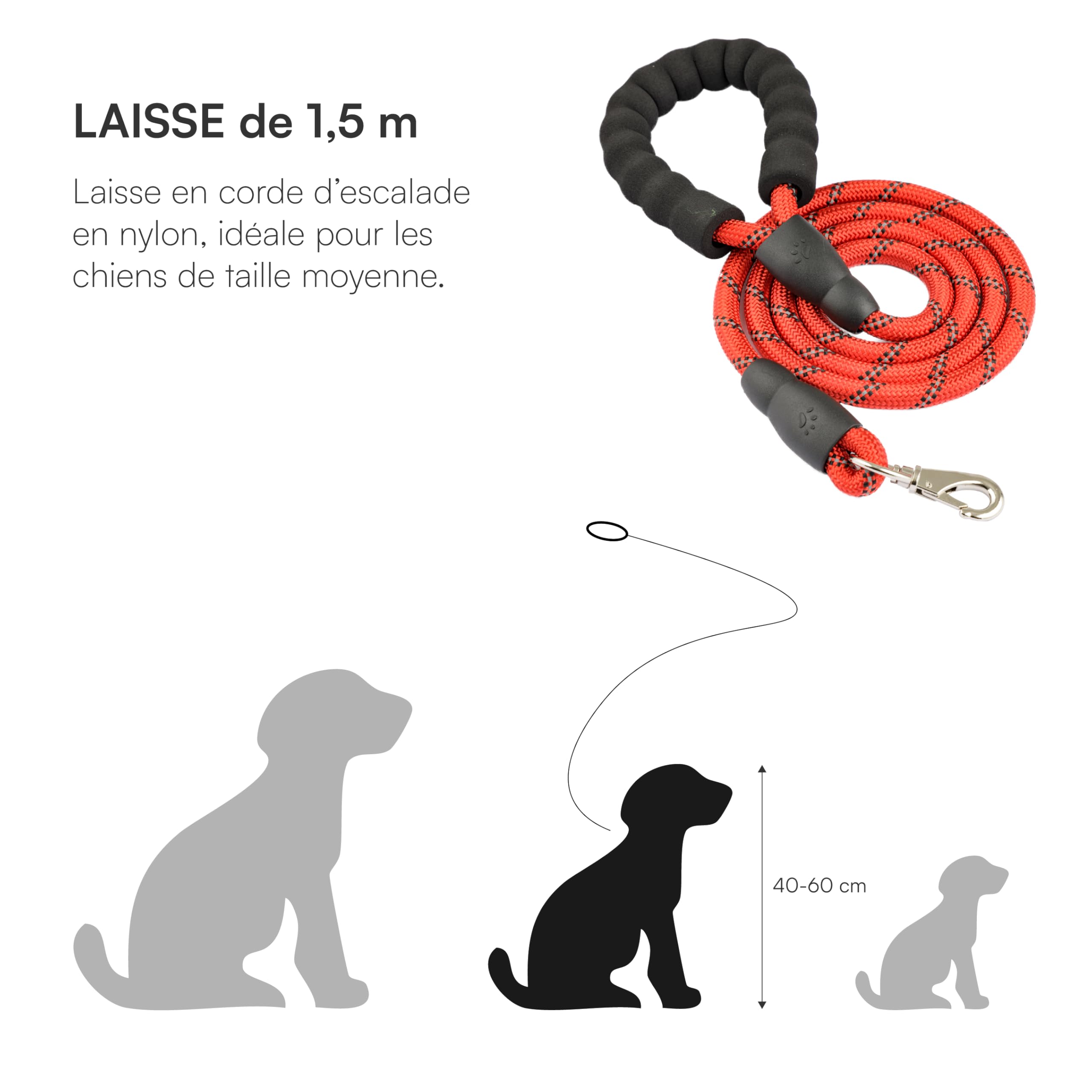 baroni-home-pet-laisse-chien-nylon-bleue-1-5-m-r-fl-chissante image 4