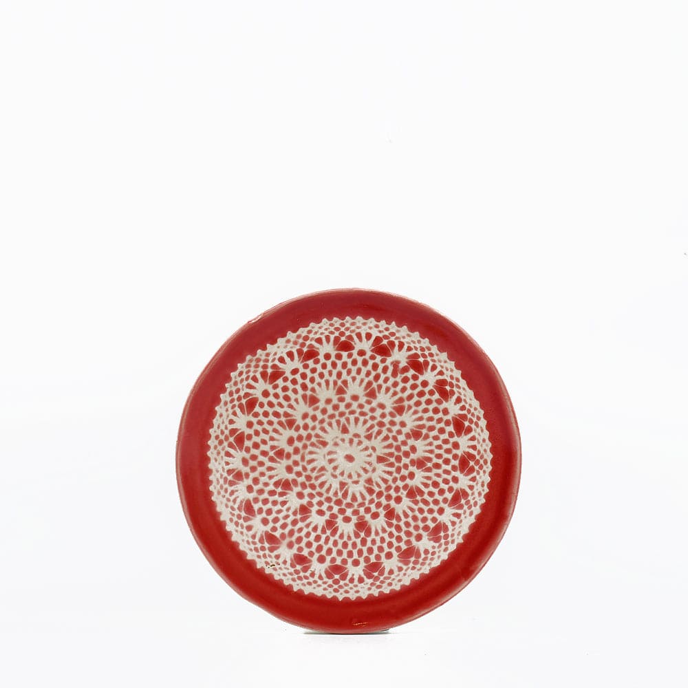 luisa-paix-o-renda-assiette-c-ramique-rouge-22-cm-motif-1 image 2