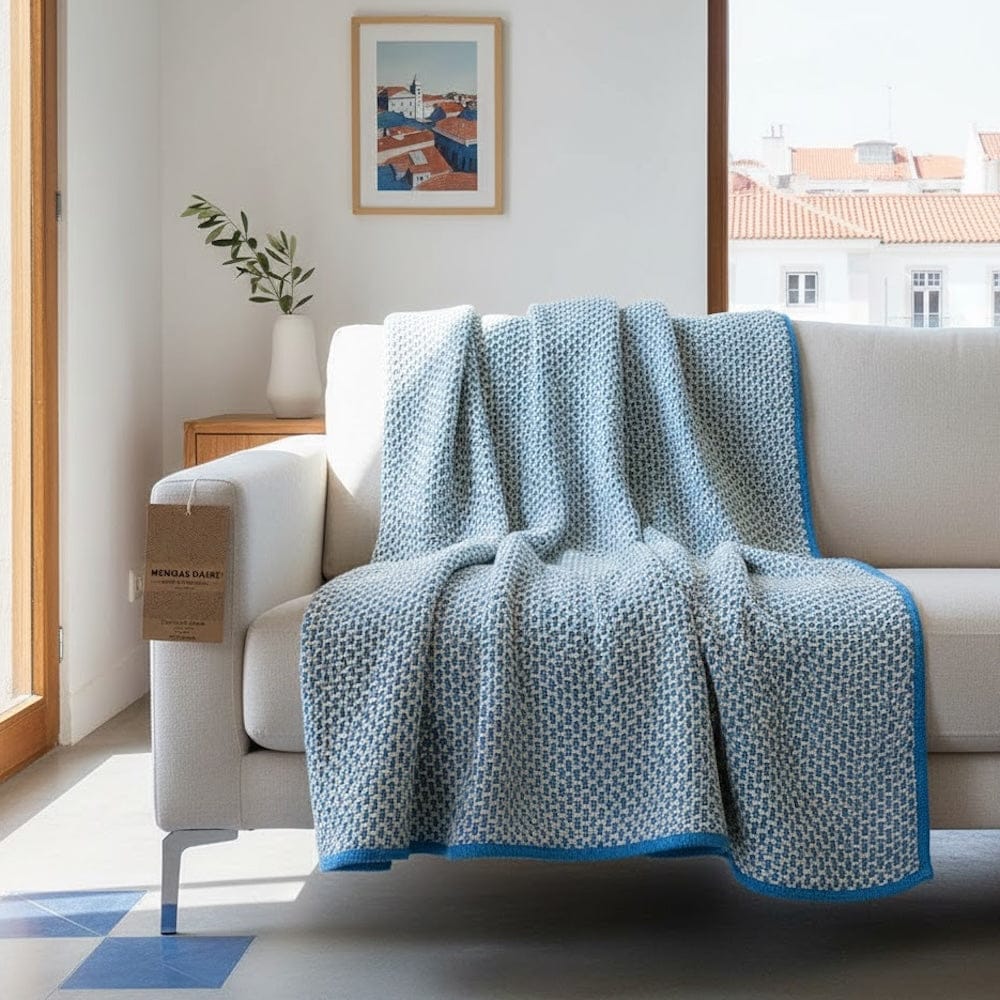 luisa-paix-o-linge-de-maison-maxi-plaid-coton-turquoise-220x170cm image 2